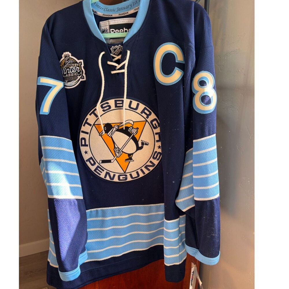 NWT Reebok Pittsburgh Penguins 2011 Winter Classic Sidney Crosby #87 Jersey Sz M